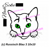 embroidery Russian Blue 3 4x4