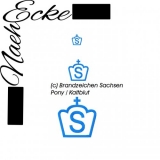 Stickdatei Brandzeichen Sachsen Pony, Kaltblut, Shire Horse 10x10