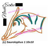 Embroidery Saurolophus 1 4x4