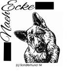 Stickdatei Schäferhund 14 13x18 