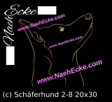 Embroidery German Shepherd Nr.2-8 7.87 x 11.02