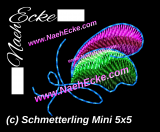 Stickdatei Schmetterling Míni Datei 5x5 für 10x10