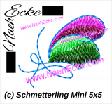 Stickdatei Schmetterling Míni Datei 5x5 für 10x10