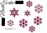 Stickdatei Schneeflocken Set 1-4