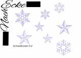 Stickdatei Schneeflocken Set 5-8