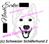 Stickdatei Schweizer Schäferhund / Berger Blanc Suisse Nr. 2 10x10