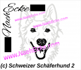 Stickdatei Schweizer Schäferhund / Berger Blanc Suisse Nr. 2 13x18