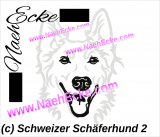 Stickdatei Schweizer Schäferhund / Berger Blanc Suisse Nr. 2 18x30