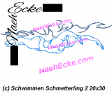 Embroidery Swimming Butterfly 2 11.81 x 7.87