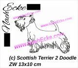 Stickdatei Scottish Terrier 2 ZW 13x10