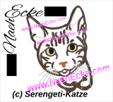 Stickdatei Serengeti-Katze 1 10x10