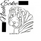 Stickdatei Shar-pei Nr. 1 10x10