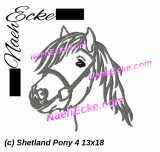 Stickdatei Shetland Pony 4 13x18 / 14x20