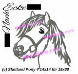 Stickdatei Shetland Pony 4 14x14 für 14x20 und 18x30