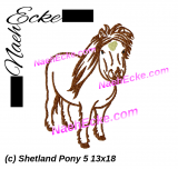 Stickdatei Shetland Pony 5 13x18 / 14x20