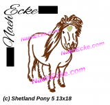 Embroidery Shetland Pony 5 5x7