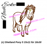 Stickdatei Shetland Pony 5 15x11 für 14x20 und 18x30