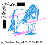 Stickdatei Shetland Pony 6 15x15 für 14x20 und 18x30