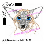 Stickdatei Siamkatze 4-9 13x18