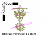 Stickdatei Siegener Krönchen 1-2 20x30 / 20x20 / 20x28 / 14x20