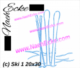 Stickdatei Ski / Skibretter 1 20x30