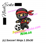 Embroidery Soccer Ninja 11.81 x 7.87