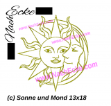 Stickdatei Sonne und Mond 1 13x18 / 14x20