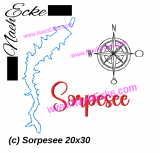 Stickdatei Sorpesee 20x30 / 20x20 / 200 x 280