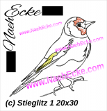 Stickdatei Stieglitz (Diestelfink) 1 20x30 / 20x28