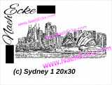Stickdatei Sydney Skyline 20x30 Scrib-Art