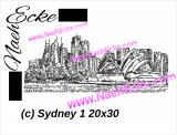 Embroidery Sydney Skyline 11.81 x 7.87