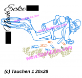 Embroidery Diving 1 11.02 x 7.87