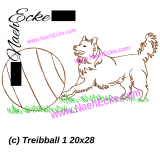 Embroidery dog sport driving ball 11.02 x 7.57
