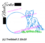 Stickdatei Hundesport Treibball 2 10x10