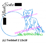 Stickdatei Hundesport Treibball 2 13x18 / 14x20