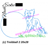 Stickdatei Hundesport Treibball 2 20x28 / 18x30