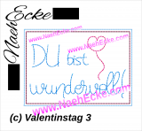 Stickdatei Valentinskarte 3 13x18 ITH