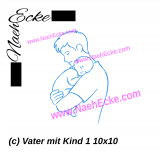 Embroidery Father with Child 1 4x4