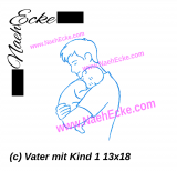 Embroidery Father with Child 1 5x7
