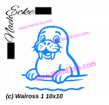 Stickdatei Walross 1 Bärbel 10x10