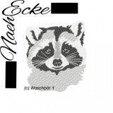 Embroider racoon 1 4x4