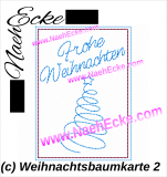 Stickdatei Weihnachtskarte 13x18 ITH mit Weihnachtsbaum 2