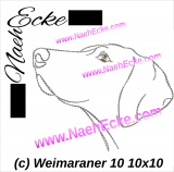 Embroidery Weimaraner Nr. 10 4x4