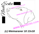 Embroidery Weimaraner Nr. 10 5x7