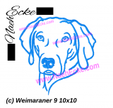 Embroidery Weimaraner 09 4x4