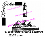 Stickdatei Leuchtturm Westerheversand 16x26 hoch Scrib-Art