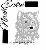 Stickdatei Westhighland Terrier Nr. 4 13x18 
