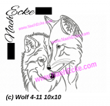Stickdatei Wolf Nr. 4-11 10x10