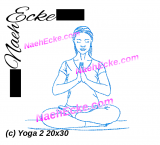 Stickdatei Yoga 2 Lotus Pose 20x30 / 20x20 / 20x28