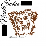 Stickdatei Yorkshire Terrier Nr. 1 10x10 